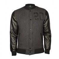 herringbone letterman jacket