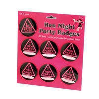 hen party badges set of 7