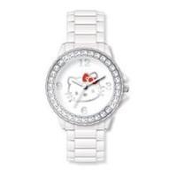 Hello Kitty Girl\'s Quartz Watch With White Dial Analogue Display And White