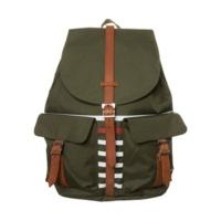 Herschel Dawson Laptop Backpack forest night offset stripe/veggie tan leather (10233)