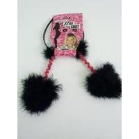 Hen Party Head Boppers Black & Fuchsia With Marabou And Diamantes