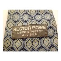 Hector Powe Ornate Porcelain Blue and Mint High Quality Silk Tie