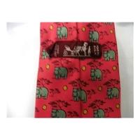 hermes red hippotamus silk tie