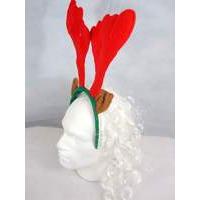 Headband Reindeer Antler Green & Hair