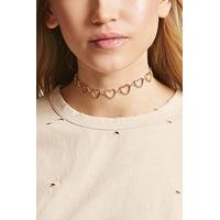 heart cutout chain choker