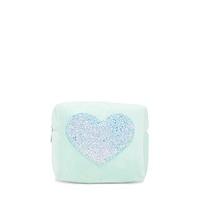 Heart Fleece Makeup Bag