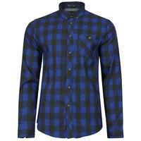 Hedley Lumberjack Checked Shirt in True Blue  Tokyo Laundry