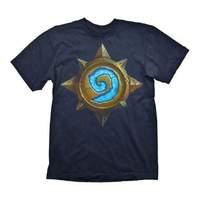 Hearthstone Heroes Of Warcraft Men\'s Rose Logo T-shirt Large Dark Blue