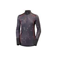 helly hansen womens wool graphic half zip long sleeve base layer black ...