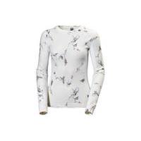 helly hansen womens warm ice crew long sleeve base layer white l