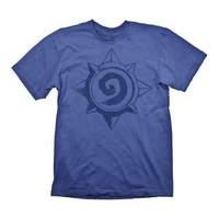 Hearthstone Heroes Of Warcraft Men\'s Vintage Rose Logo T-shirt Medium Blue (ge1763m)