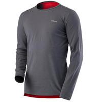 head transition mens long sleeve top greyred xl