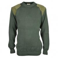 Heritage 1845 Crew Neck Wool Jumper, Olive, Small