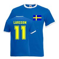 henrik larsson sweden ringer tee blue