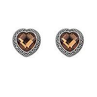 heart jewelry 1 pair personality adorable coffee white red blue alloy  ...