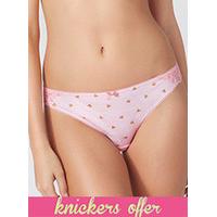 Heart and stripes lace back briefs