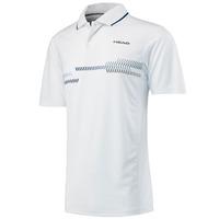 Head Club Technical Boys Polo Shirt - White/Navy, M