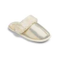 heavenly soles metallic mule slippers