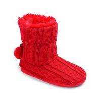 Heavenly Soles Knit Fold Slipper Boots