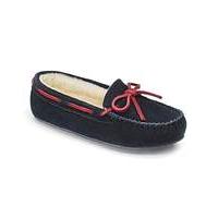 Heavenly Soles Suede Moccasin Slippers