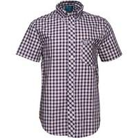 henleys mens check shirt bluewhite