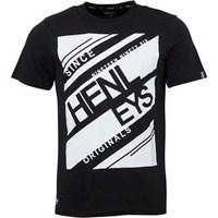 Henleys Mens Planet T-Shirt Black