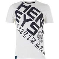 Henleys Mens Ara T-Shirt White/Navy