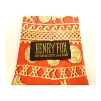 Henry Fox Silk Tie Red With Roman Empire Design