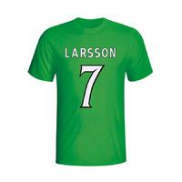 henrik larsson celtic hero t shirt green