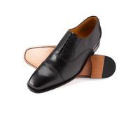 Henley Black Oxford Shoe Leather Sole And Goodyear Construction