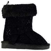 Heatons Fur Bow Boots Child Girls