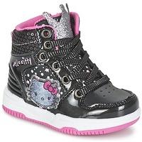 hello kitty faroli girlss childrens shoes high top trainers in black