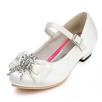 Heels Spring Summer Fall Winter Comfort Light Up Shoes Satin Wedding Flat Heel Bowknot Pink Red Ivory White