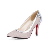 Heels Spring Summer Fall Club Shoes PU Wedding Office Career Dress Stiletto Heel Silver Gold