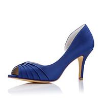 Heels Spring Summer Fall Comfort Fabric Wedding Party Evening Dress Stiletto Heel Blue