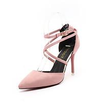 Heels Spring Comfort PU Outdoor Stiletto Heel Black Green Pink Gray