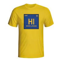 henrik larsson sweden periodic table t shirt yellow