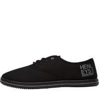 Henleys Mens Stash Plimsolls Black