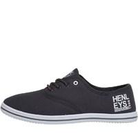 Henleys Mens Stash Plimsolls Charcoal