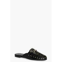 Heavy Stud Loafer Mule - black