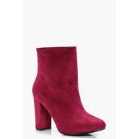 heeled ankle shoe boot burgundy