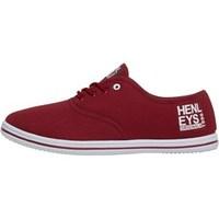 Henleys Mens Stash Plimsolls Burgundy