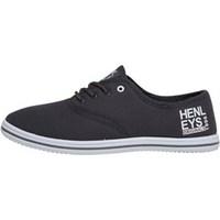 Henleys Mens Stash Plimsolls Charcoal