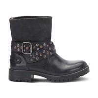 HELEN Leather Buckled Ankle Boots