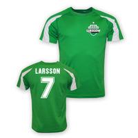 henrik larsson celtic sports training jersey green