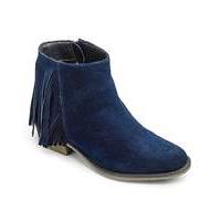 Heavenly Soles Suede Ankle Boots E Fit