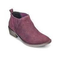 Heavenly Soles Suede Ankle Boots EEE Fit