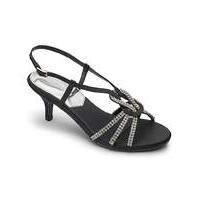 Heavenly Soles Diamante Sandals EEE Fit