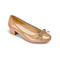 Heavenly Soles Heeled Ballerinas E Fit