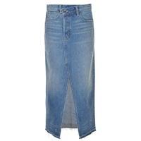 helmut lang reconstructed denim skirt